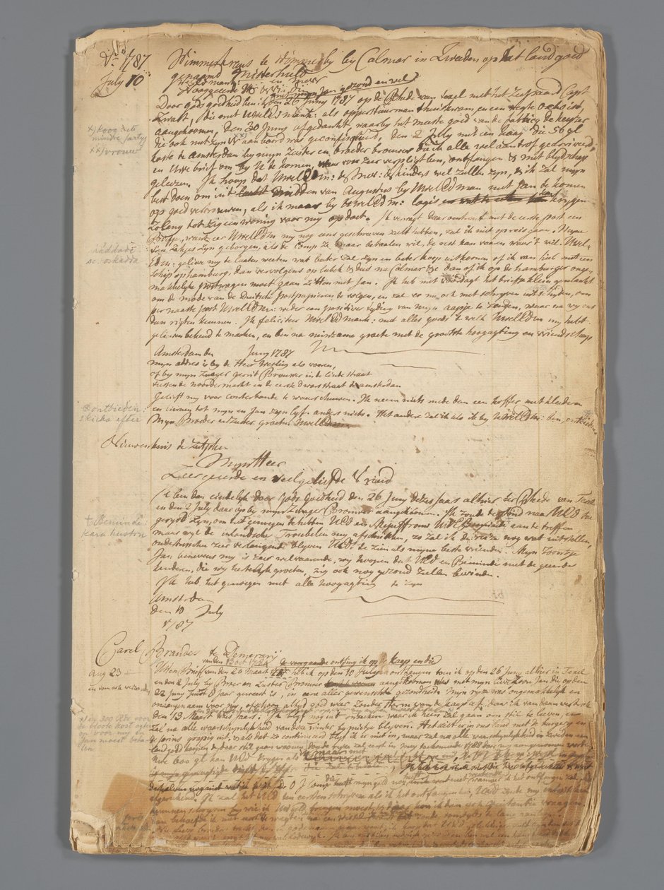 دفتر ملاحظات Jan Brandes (1743-1808) ، 1787-1790. بواسطة جان برانديز