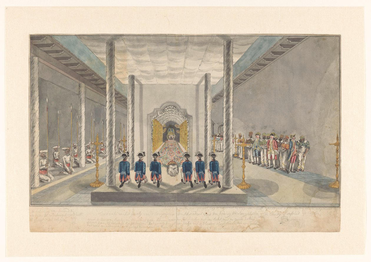 وفد VOC في لقاء مع الملك كاندي ، Sri Rajadi Raja Sinha بواسطة جان برانديز