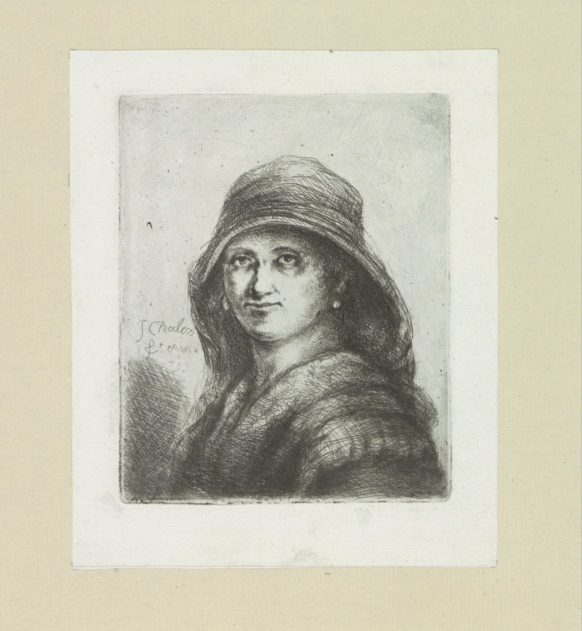 Jonge vrouw يضع غطاء محرك السيارة العمل الكامل للنقش لجون شالون / Oeuvre Complette des Eaux Fortes par Jean Chalon (عنوان السلسلة) بواسطة جان شالون