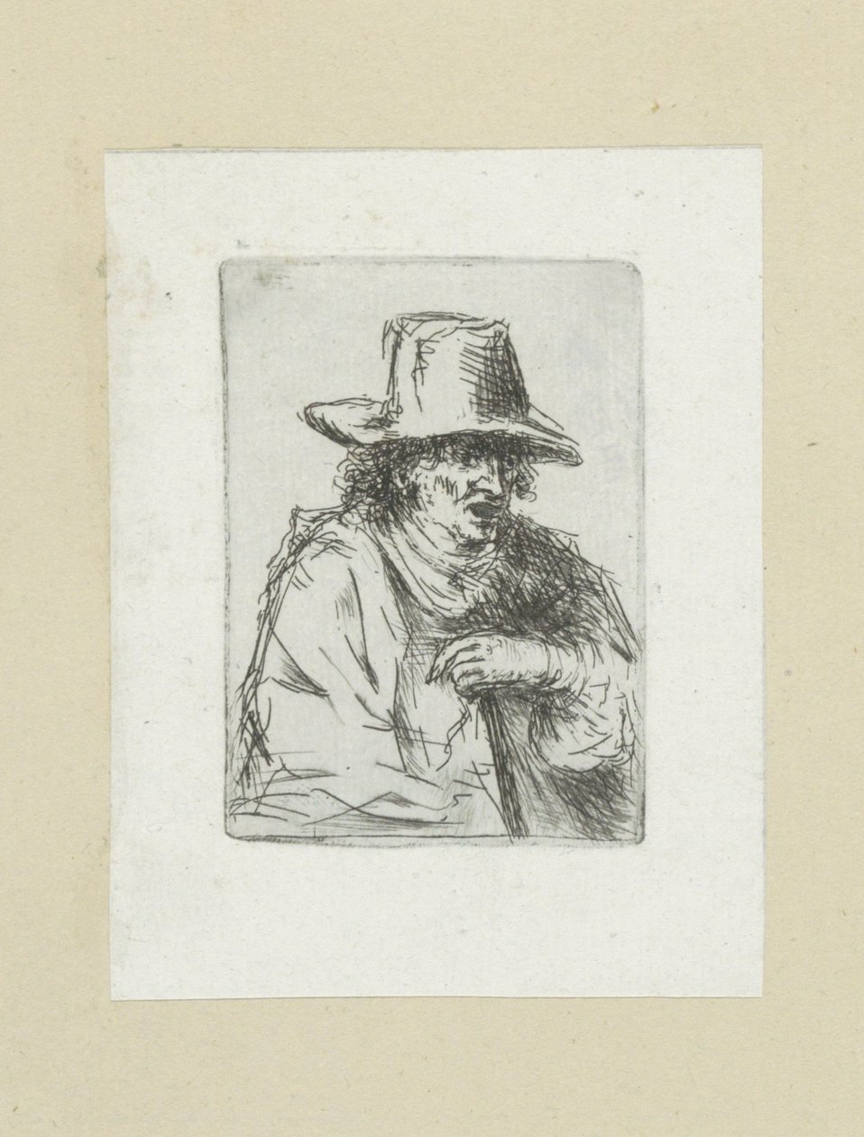 الرجل يضع hoge hoed في الأوراق المالية العمل الكامل للنقش بواسطة John Chalon / Oeuvre Complette des Eaux Fortes par Jean Chalon (عنوان السلسلة) بواسطة جان شالون