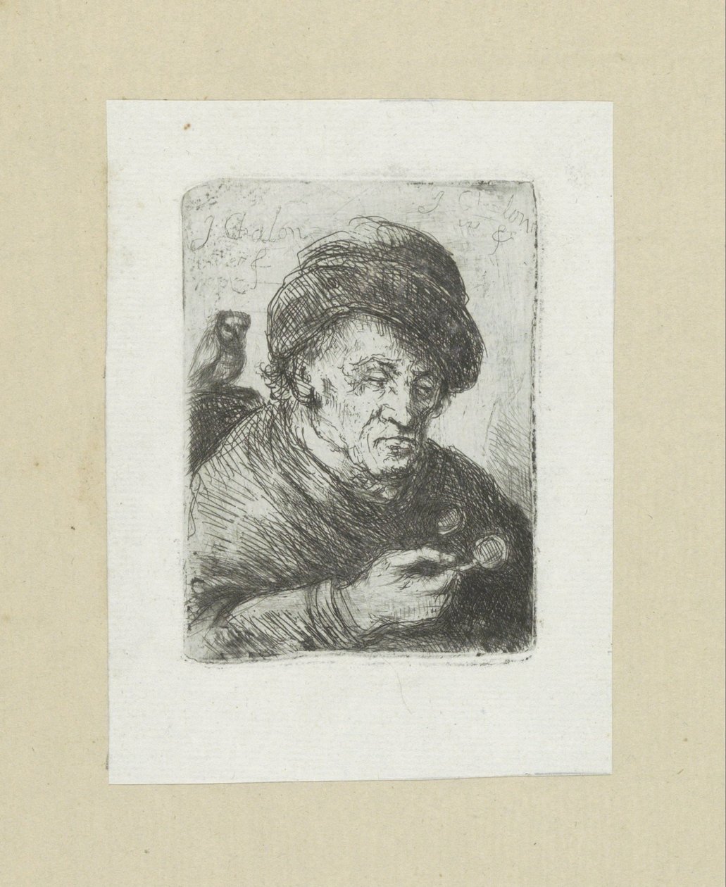 رجل عود يضيء في uil العمل الكامل للنقش لجون شالون / Oeuvre Complette des Eaux Fortes par Jean Chalon (عنوان السلسلة) بواسطة جان شالون
