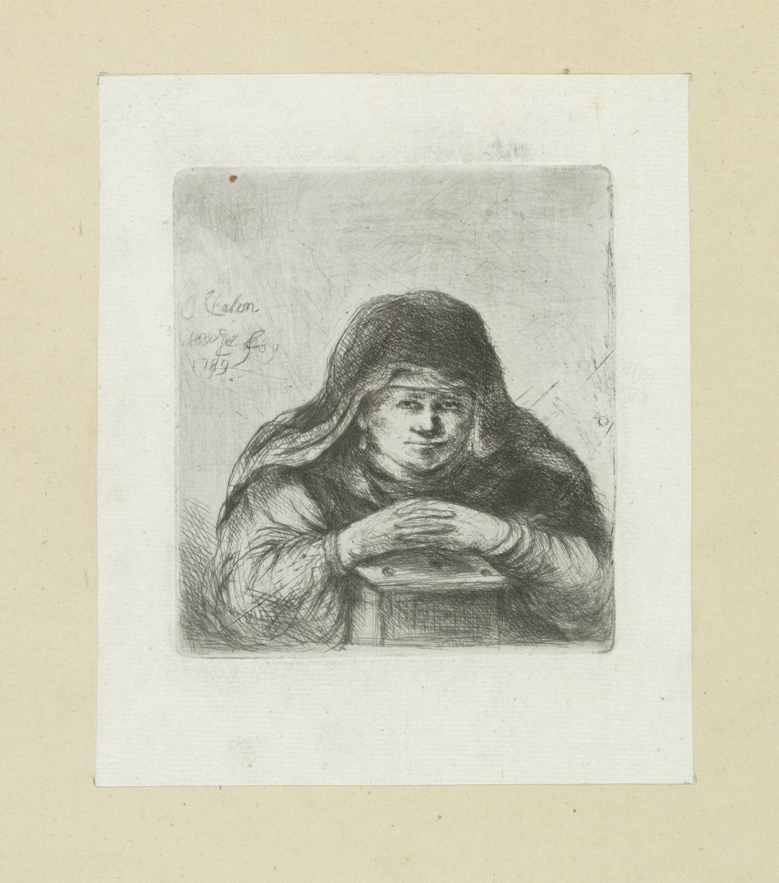 امرأة فوق الموقد العمل الكامل للنقش بواسطة John Chalon / Oeuvre Complette des Eaux Fortes par Jean Chalon (عنوان السلسلة) بواسطة جان شالون