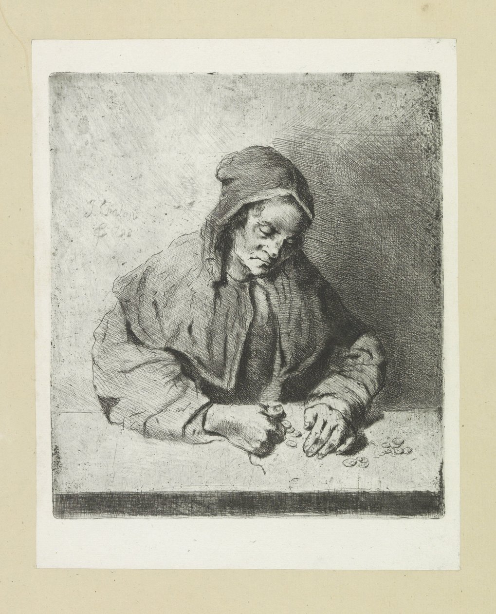 Vrouw die geld tell العمل الكامل للنقش لجون شالون / Oeuvre Complette des Eaux Fortes par Jean Chalon (عنوان السلسلة) بواسطة جان شالون