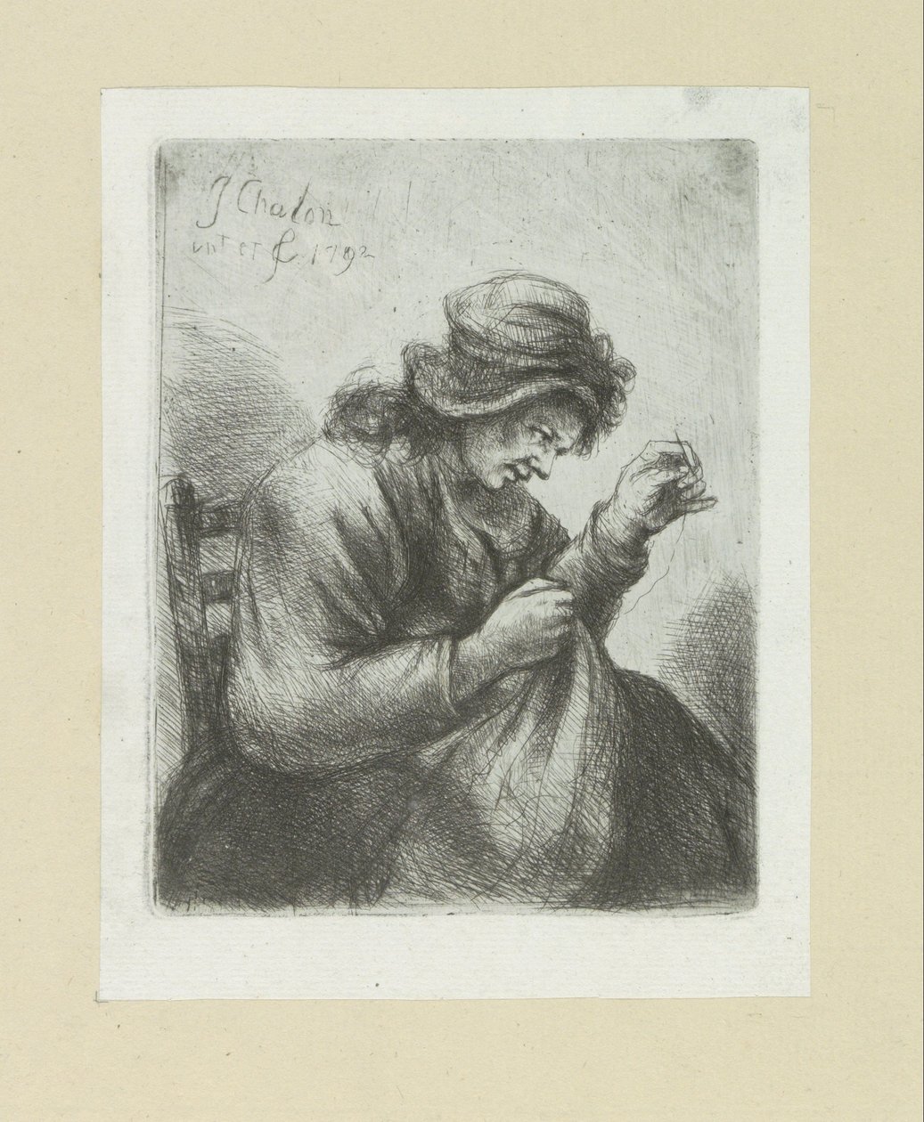 Vrouw يضع نالد في درااد العمل الكامل للنقش لجون شالون / Oeuvre Complette des Eaux Fortes par Jean Chalon (عنوان السلسلة) بواسطة جان شالون