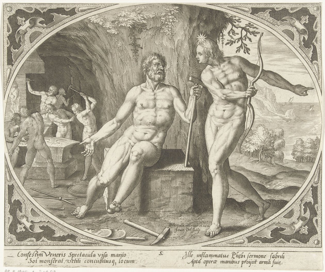 Phoebus يبلغ فولكان بالزنا كوكب الزهرة والمريخ (عنوان المسلسل) بواسطة جان كوليرت (الثاني)