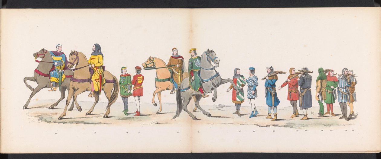 حفلة تنكرية لطلاب ليدن ، 1865 (اللوحة 10) موكب بالملابس أقامه أعضاء فيلق طلاب ليدن في السادس من يونيو 1865 ، احتفالًا بالذكرى 290 لمدرسة Leidsche Hoogeschool ، والتي تصور: دخول الهولنديين ب بواسطة جان دانييل كورنيليس كاريل ويليم بارون كونستانت ريبيك