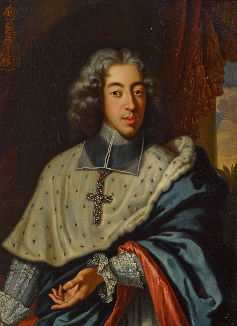 كليمنس أغسطس بافاريا (1700-1761) ، رئيس أساقفة كولونيا - جان فرانس فان دوفين (1656-1727). زيت على قماش - الأبعاد: 96.5 × 71.5 سم مجموعة خاصة بواسطة جان فرانس دوفين