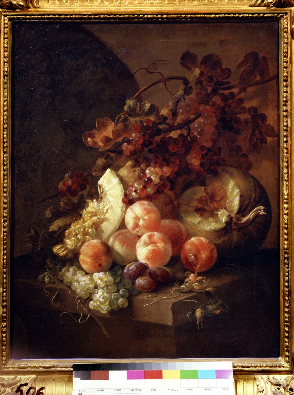 لا تزال الحياة مع الخوخ. رسم جان فرانس فان سون (1658-1718). زيت على قماش ، ٧٧ × ٦٤ سم بواسطة جان فرانس فان سون