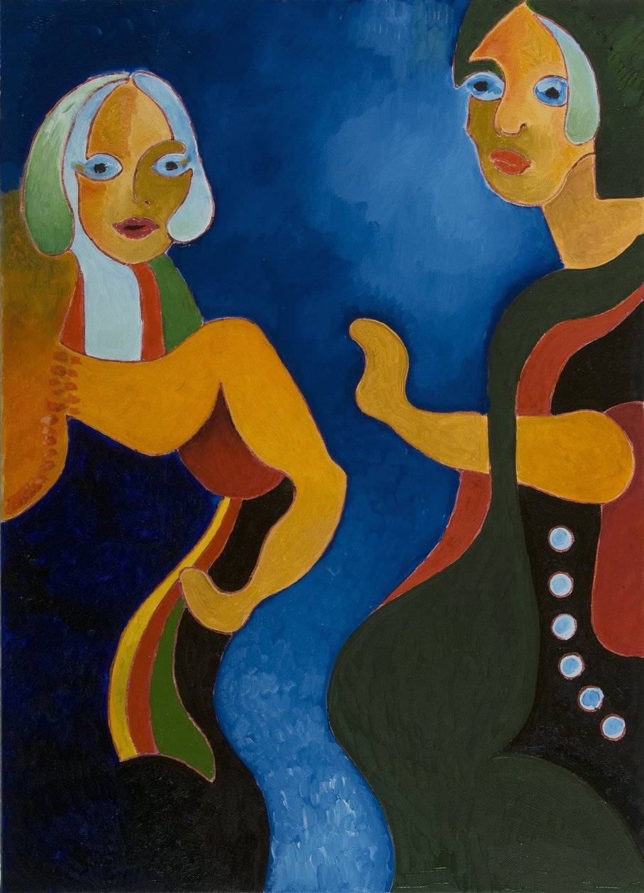 امرأة مسنة تعترض الأصغر سنا ، 2008 (زيت على قماش) بواسطة جان جرونبيرج