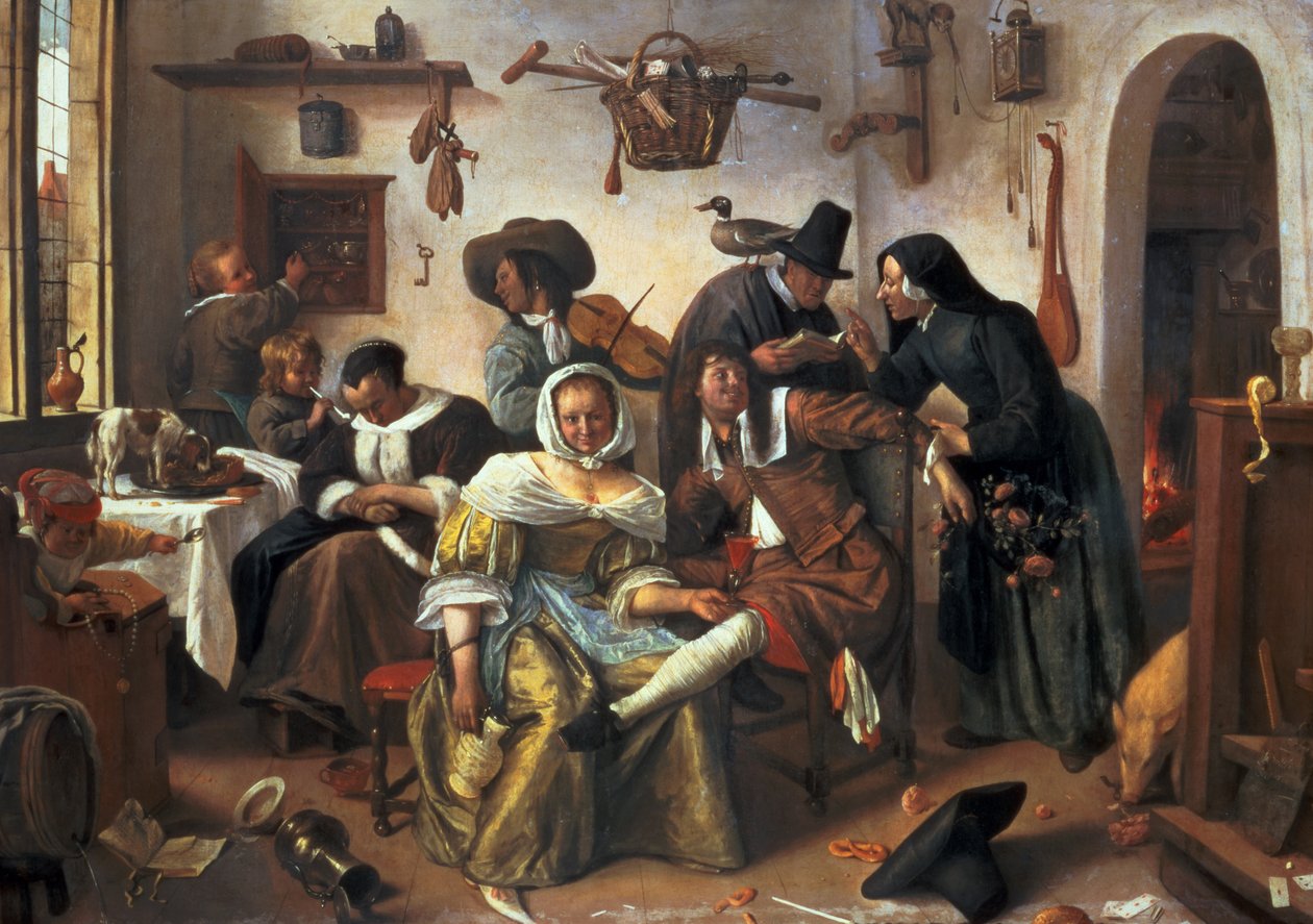 "احذروا الرفاهية" ، حوالي 1663 بواسطة جان هافيكز. ستين