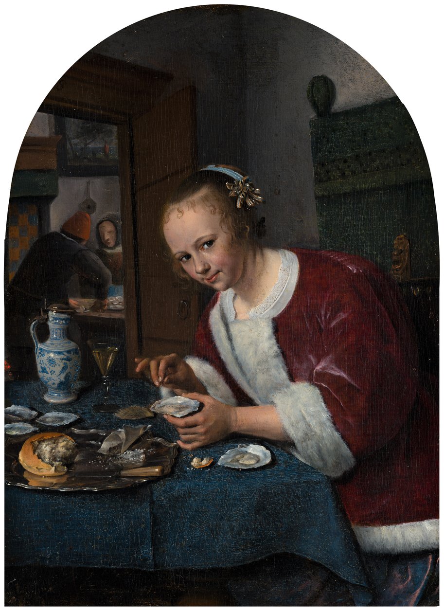 فتاة تأكل المحار ، c.1658-1660 بواسطة جان هافكسزون ستين