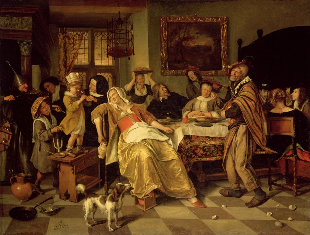 عيد الفاصوليا ، 1668 بواسطة جان هافكسزون ستين