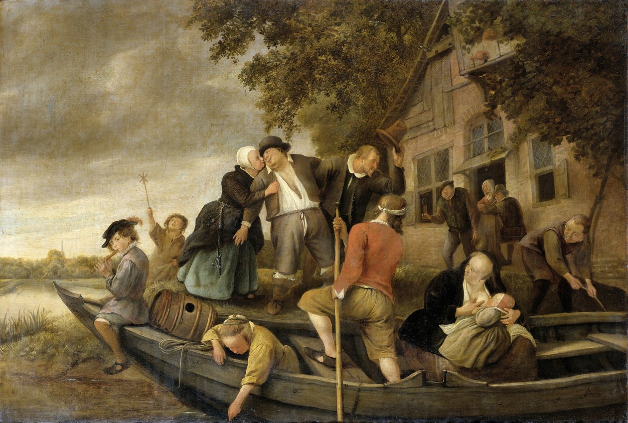 The Merry Homecoming ، 1679 بواسطة جان هافكسزون ستين