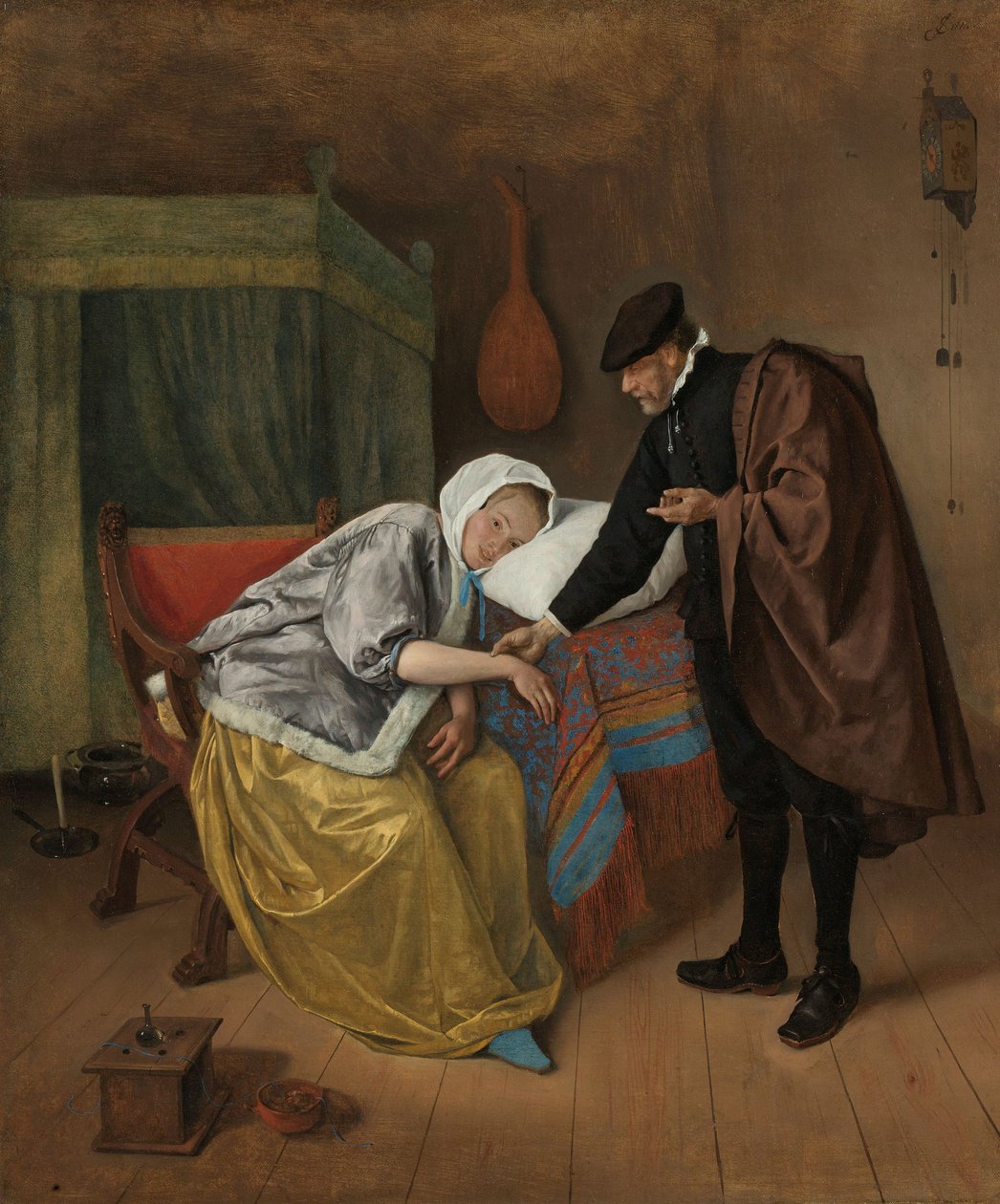 المرأة المرضية ، ج. 1663-66 بواسطة جان هافكسزون ستين