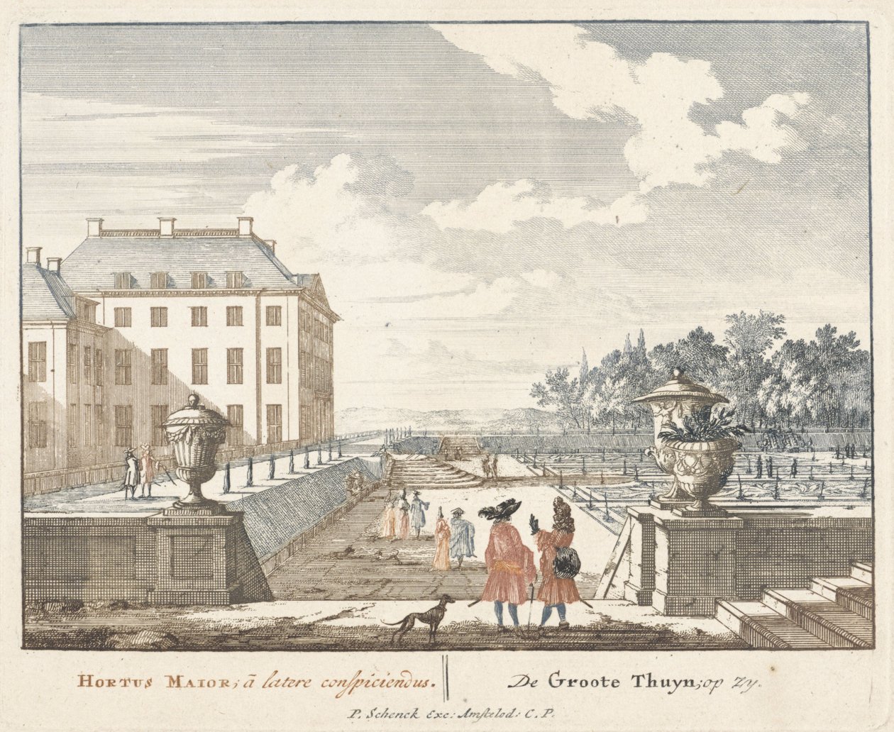 مشوا في حديقة Het Loo Palace ، 1694-97 بواسطة جان أنا فان كول
