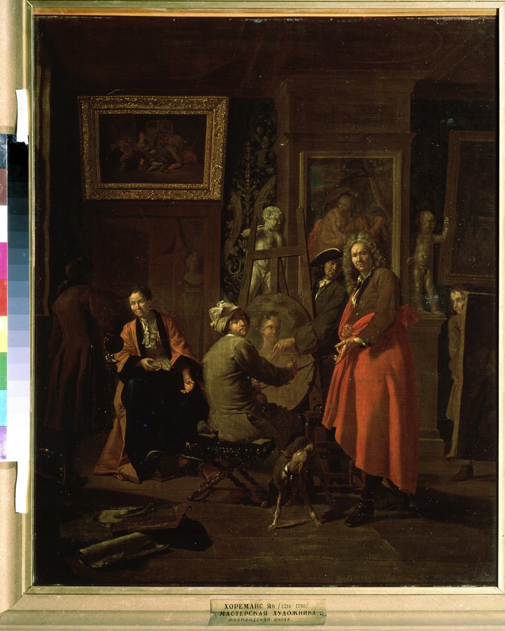 "" استوديو الرسام "(استوديو الرسام) لوحة رسمها جان جوزيف هورمانز الأكبر (1682-1759) 1725-1730 متحف بوشكين ، موسكو بواسطة جان جوزيف الشيخ حريمان