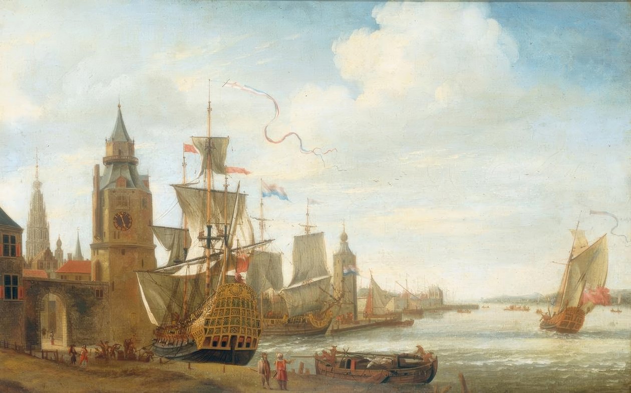 Capriccio مع زخارف من ميناء أنتويرب بواسطة Jan Karel Donatus van Beecq