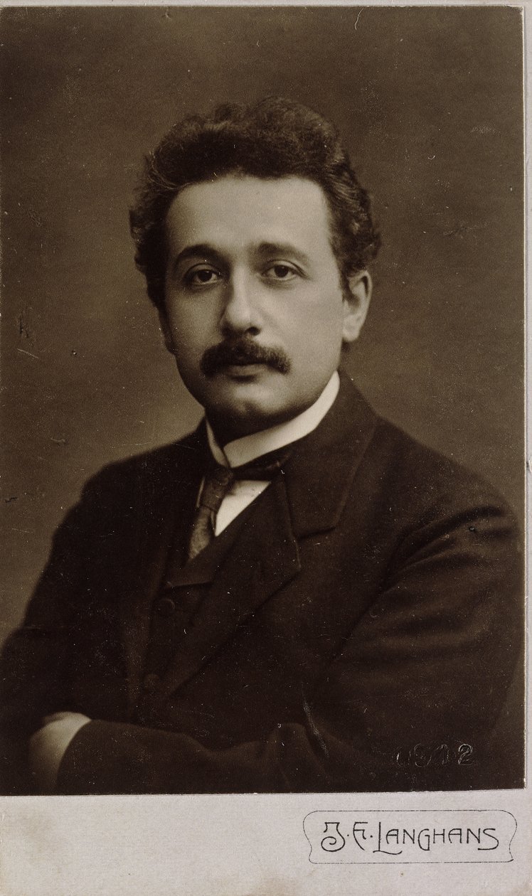 صورة كارت دي Visite لألبرت أينشتاين التي التقطت في براغ في عام 1912 ، 1912 بواسطة جان لانغانز