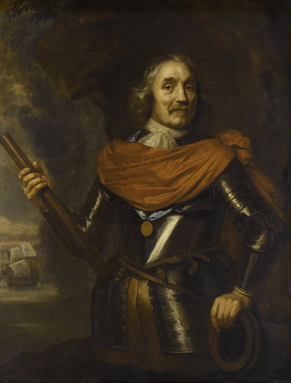Maarten Harpertszoon Tromp 1597-1653 ، الأدميرال الهولندي ، 1653 بواسطة جان ليفينز