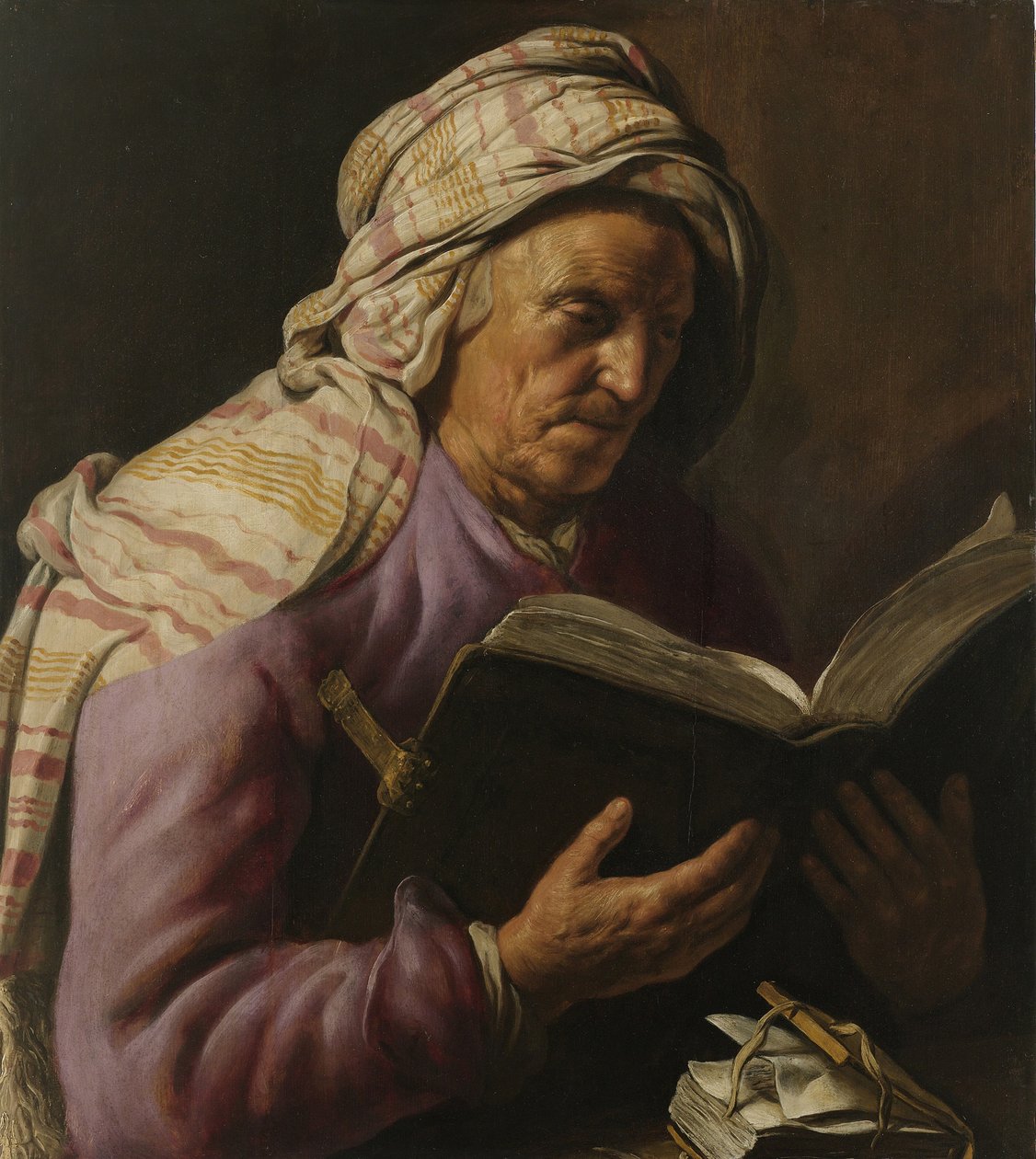 قراءة المرأة العجوز ، 1626-1633 بواسطة جان ليفينز