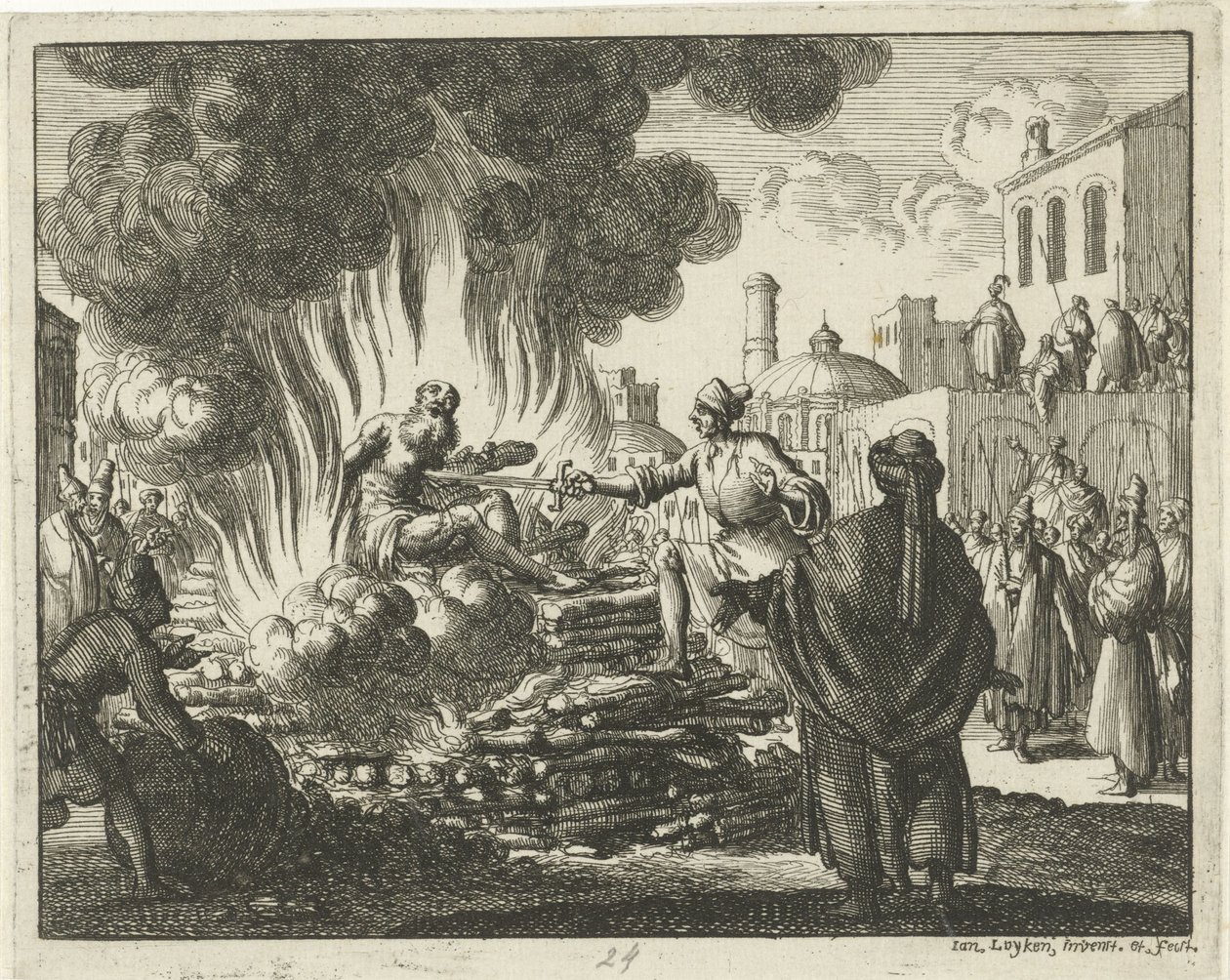 طعن Polycarp حتى الموت على وتد بواسطة جان لويكن