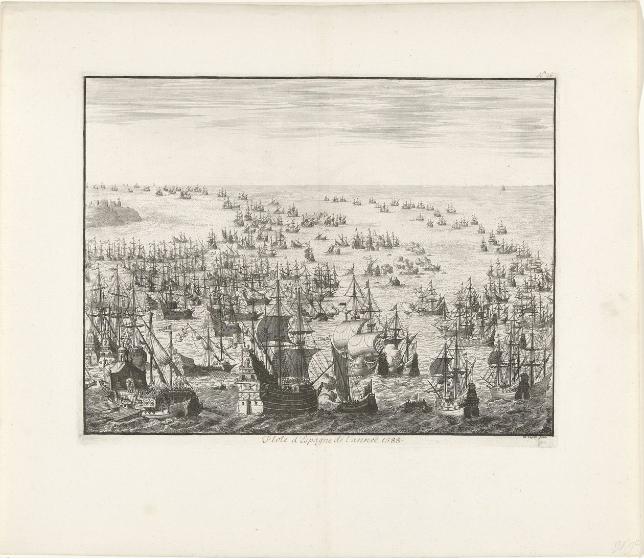 غرق أرمادا الإسبانية عام 1588 ، ج. 1680 بواسطة جان لويكن