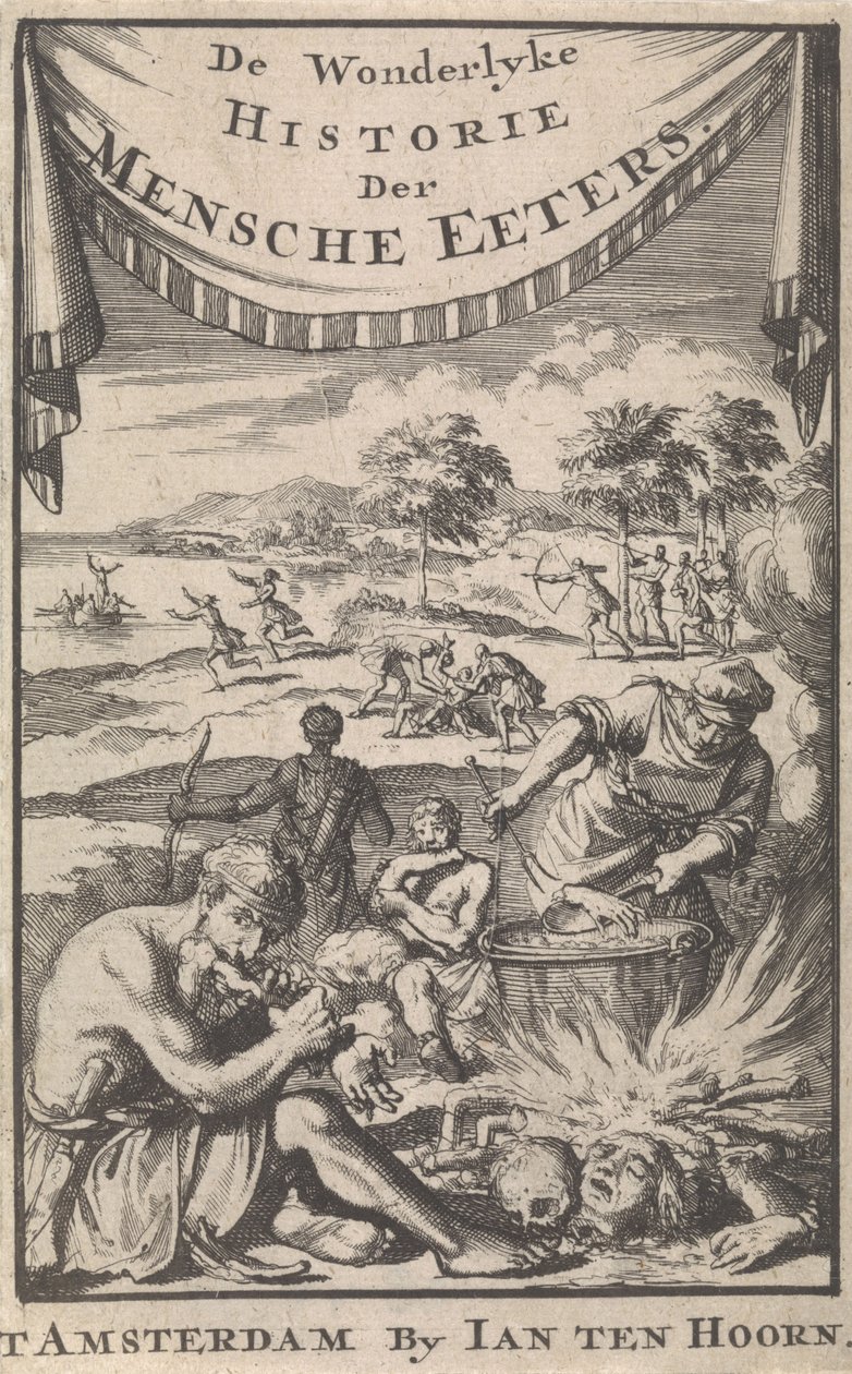 التاريخ الرائع لأكل البشر من قبل أ. ماجيروس ، 1696. بواسطة جان لويكن