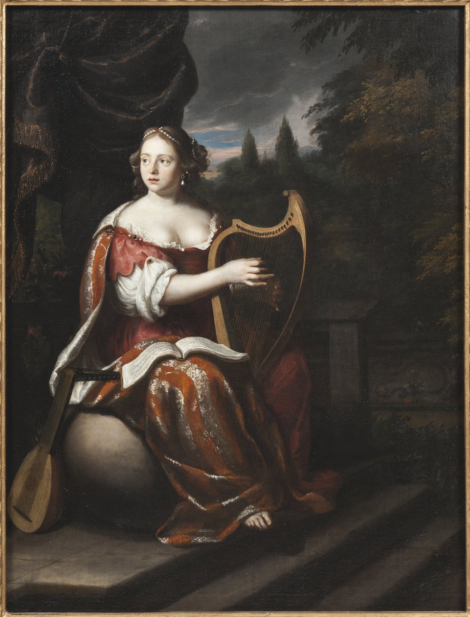 Femme jouant de la harpe - سيدة العزف على القيثارة ، بقلم Mijtens (Meytens) ، مارتن فان ، الأكبر (1648-1736). زيت على قماش. الأبعاد: ٧٨ × ٦٠ سم. المتحف الوطني ستوكهولم بواسطة جان ميتينز أو ميجينز