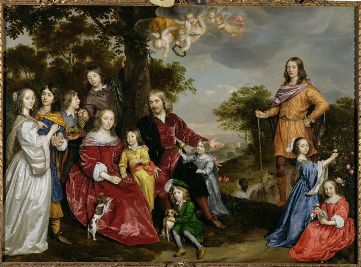 صورة لـ W van der Kerckhoven وعائلته ، 1652 بواسطة جان ميتينز أو ميجينز