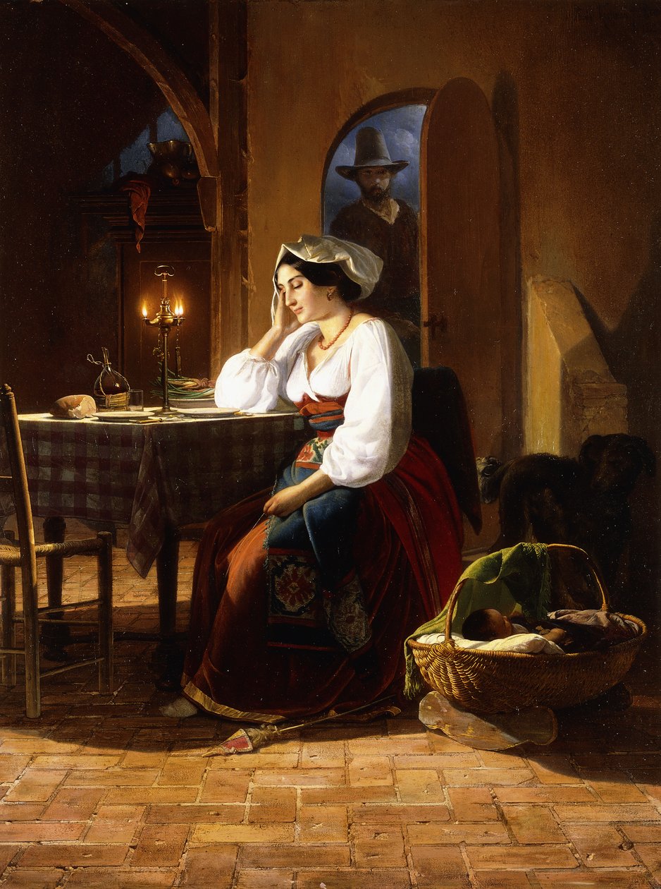 أواخر المنزل ، 1854 بواسطة جان فيليب كولمان