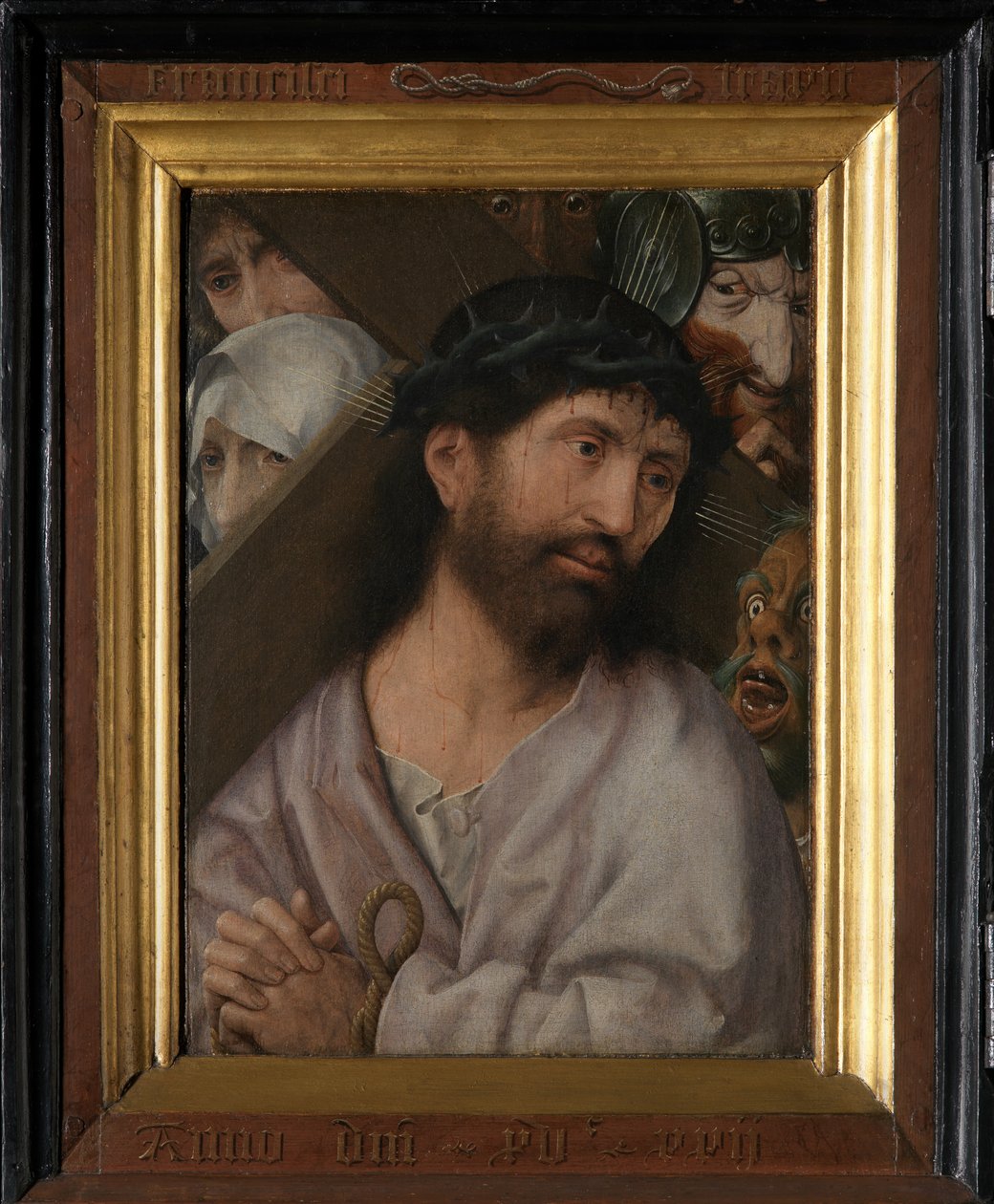 اللوحة اليسرى من Diptych للرهبان الفرنسيسكان (زيت على لوح) بواسطة يان بروفوست