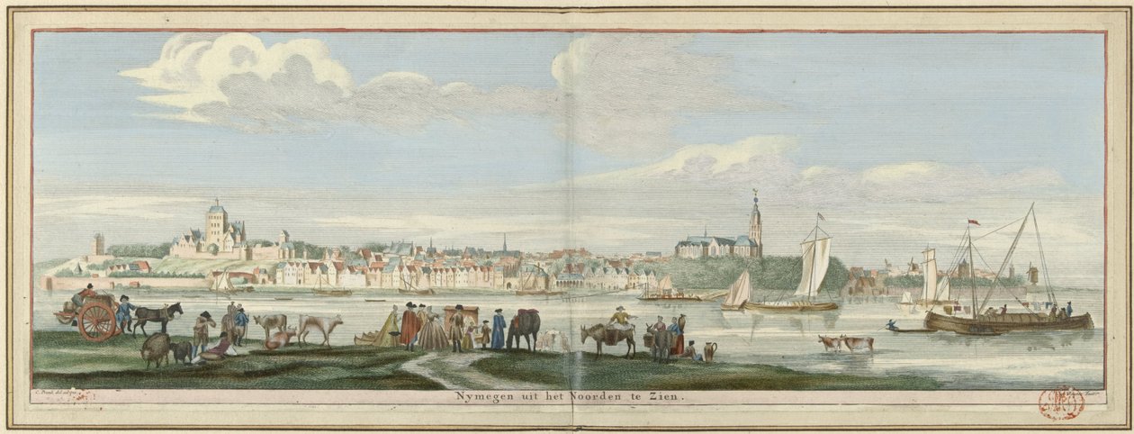 منظر نيميغن من الشمال Nymegen يُرى من الشمال (العنوان على الجسم) بواسطة جان رويتر