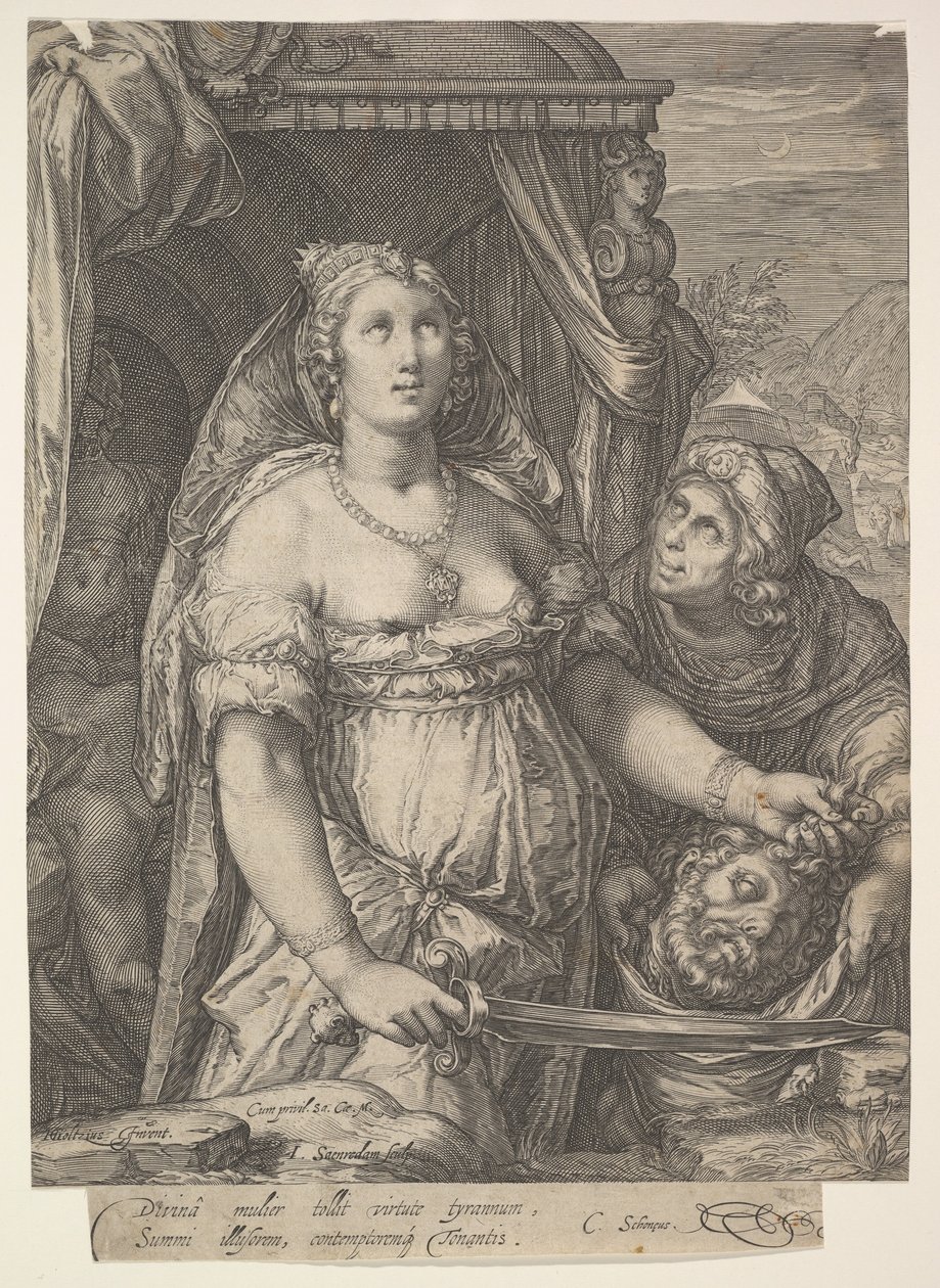 جوديث ورئيس Holofernes ، 15751607. بواسطة جان ساينريدام