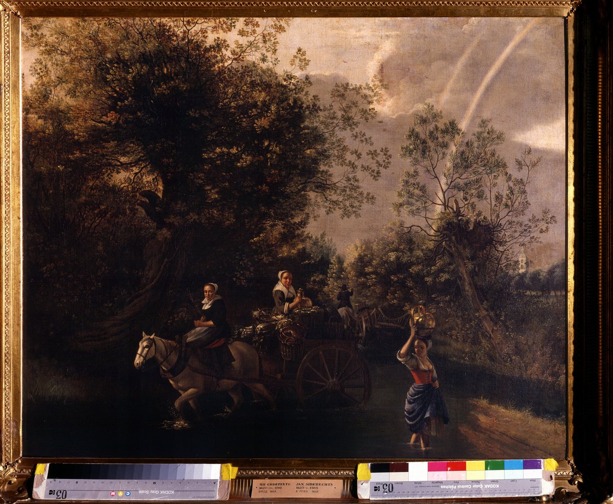 ا gue (A ford). رسم جان سيبيريشتس (1627-1703). زيت على قماش ، ٩٤ × ١١٦ سم بواسطة يان سيبيريتش