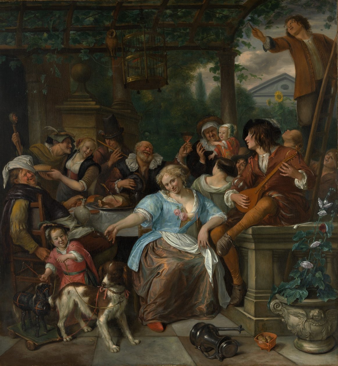 شركة ميري على شرفة ، كاليفورنيا. 1670. بواسطة جان هافكسزون ستين