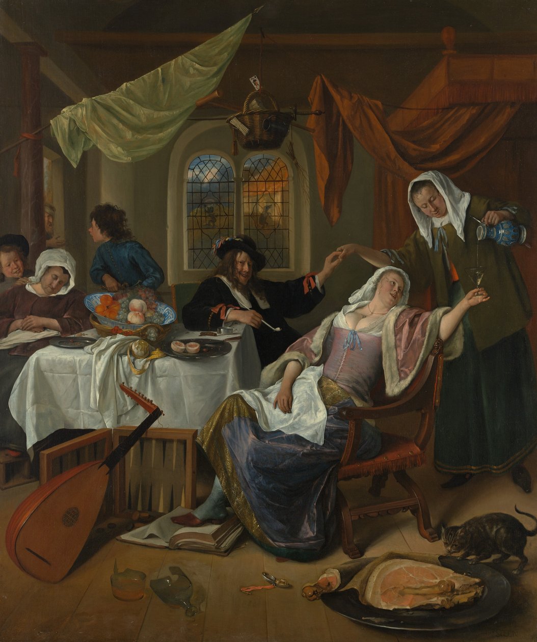 الأسرة الفاسدة ، كاليفورنيا. 1663-64. بواسطة جان هافكسزون ستين