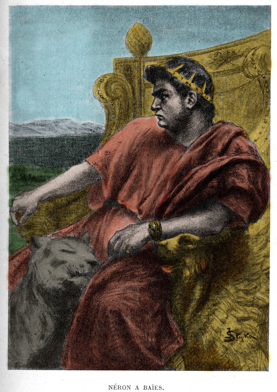 Neron a Baises (Nerone) توضيح بواسطة JAN STYKA (1858-1925) لرواية "Quo Vadis" بواسطة Henryk Sienkiewicz. بواسطة جان ستيكا