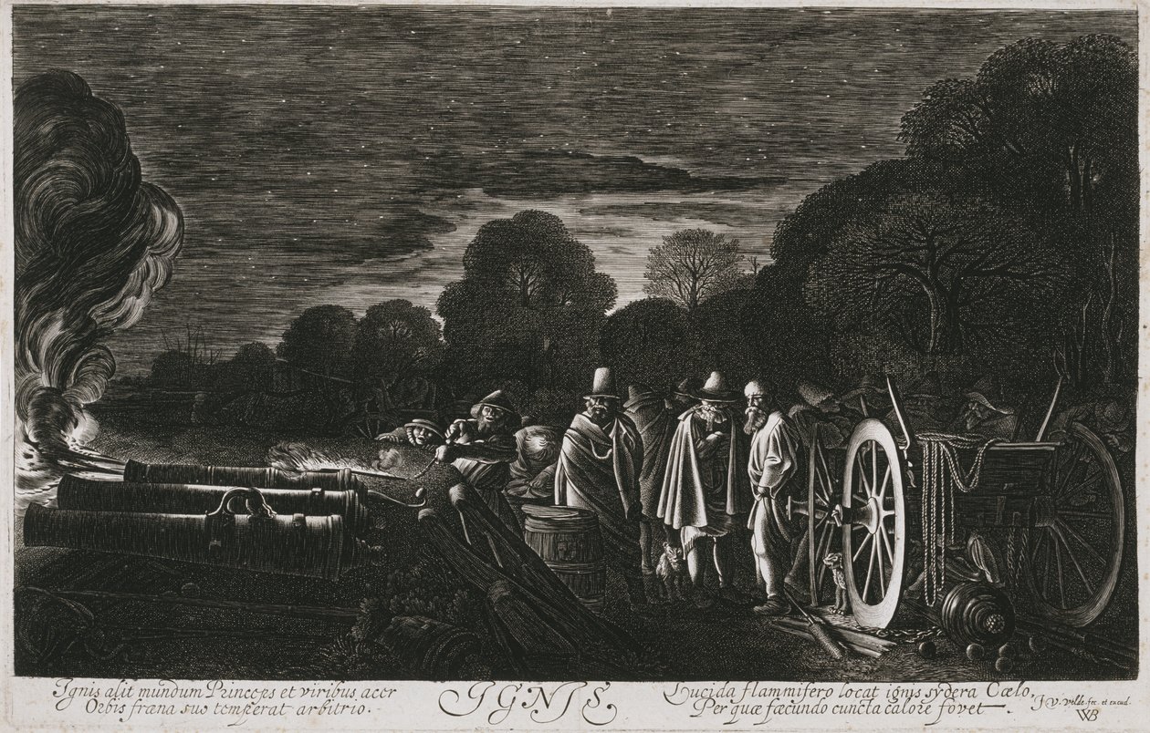 العناصر الأربعة ، النار (إغنيس) ، ج. 1614-1622 (حفر) بواسطة جان فان دي الثاني فيلدي