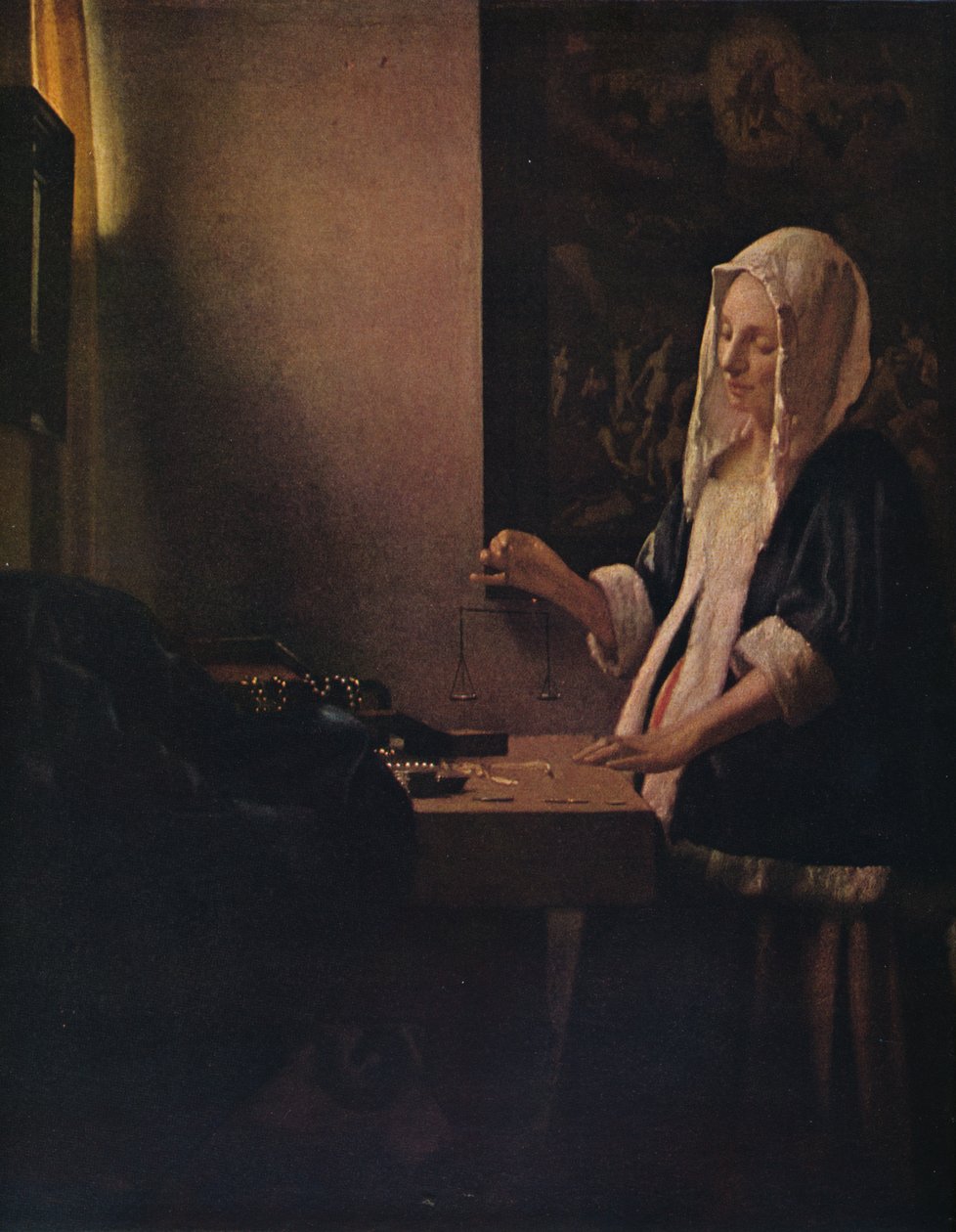 امرأة تحمل التوازن ، c1664 بواسطة جان فيرمير فان دلفت