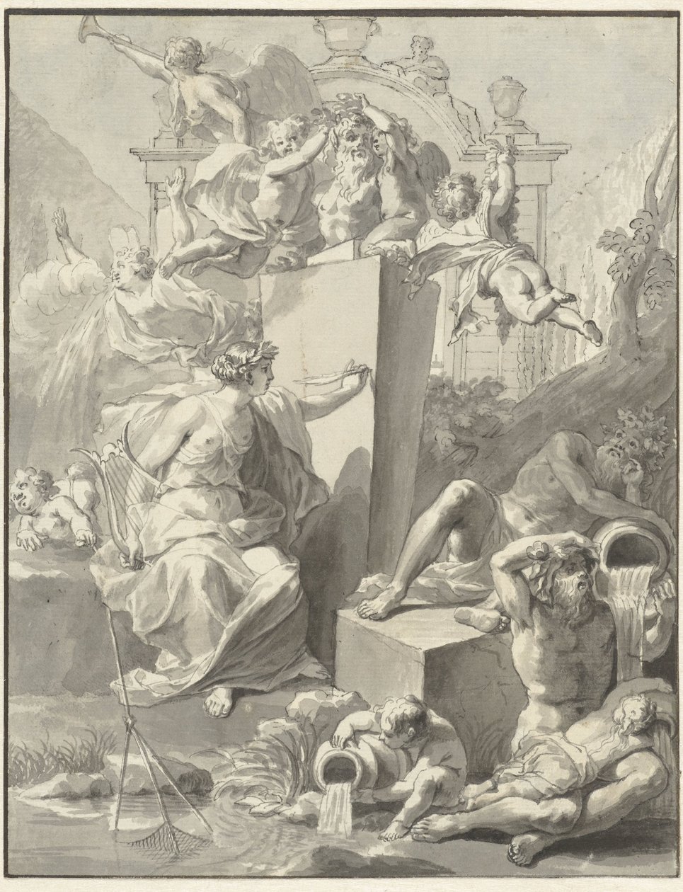 تصميم صفحة العنوان بواسطة W. van der Hoeven ، Westermeer ، 1721 بواسطة جان وانديلار
