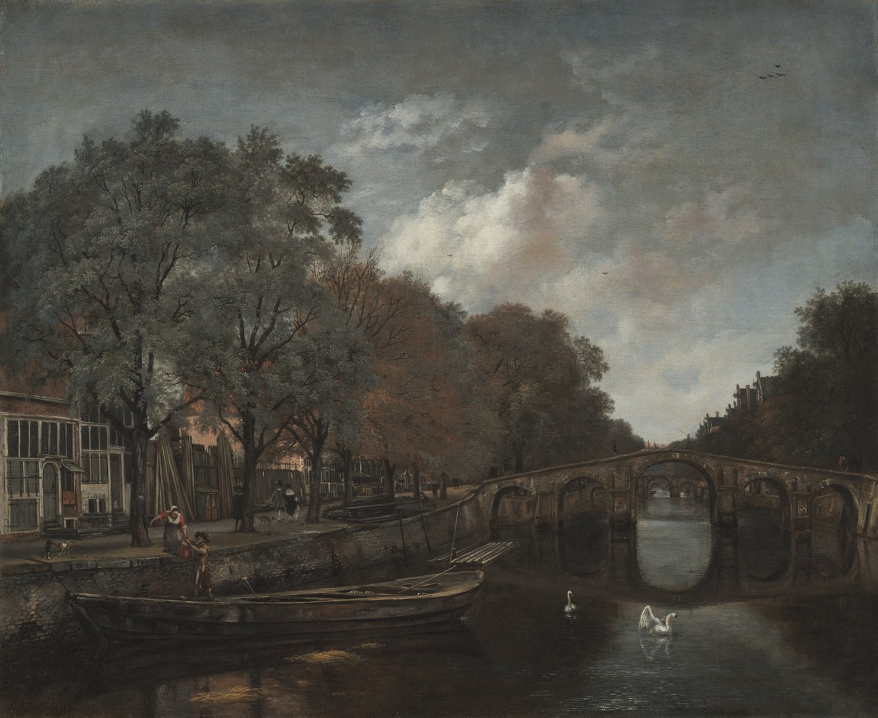 Herengracht ، أمستردام ، سي 1661 (زيت على قماش) بواسطة جان ويجانتس