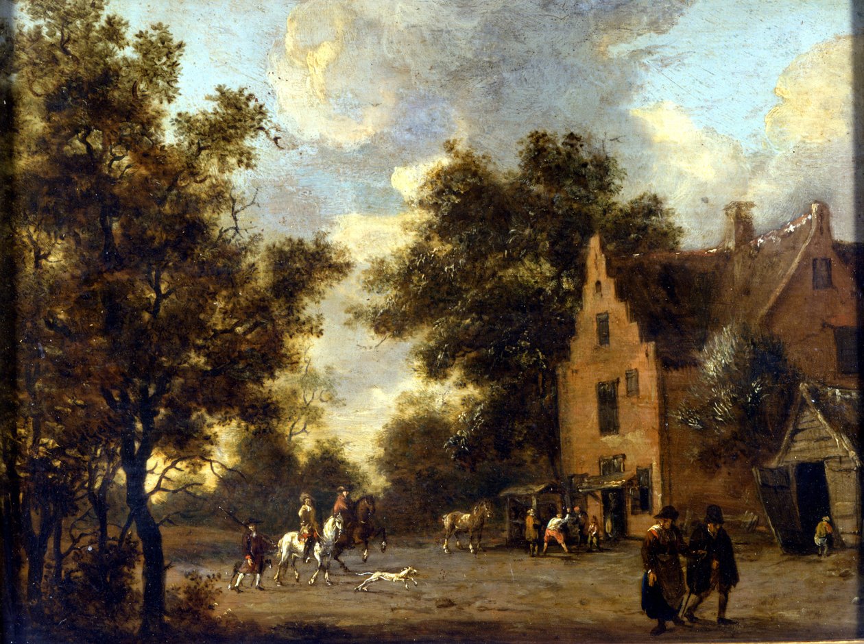 تنسيق حدائق وورشة عمل مارشال فيران. رسم جان وينانتس (١٦٣٠-١٦٨٤). ميلانو ، متحف ديل كاستيلو بواسطة جان ويننانتس