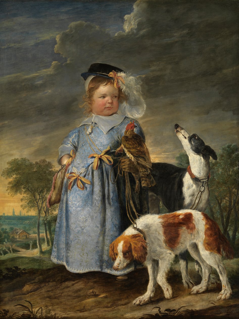 صورة لصبي (زيت على لوح) بواسطة Jan and Quellinus Erasmus (1607 78) Fijt