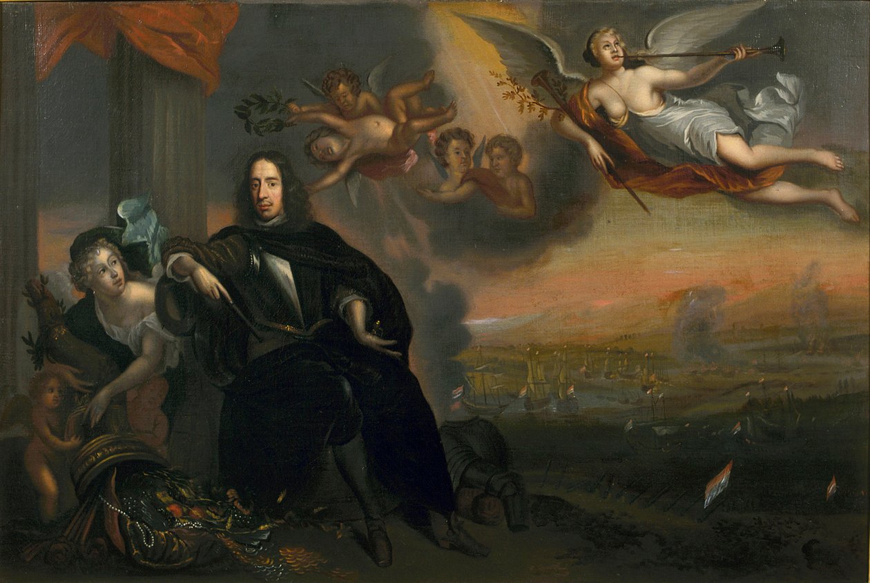 رمزية كورنيليس دي ويت (1623-1672) كمحرض على النصر في تشاتام في 1667 بواسطة جان دي باين