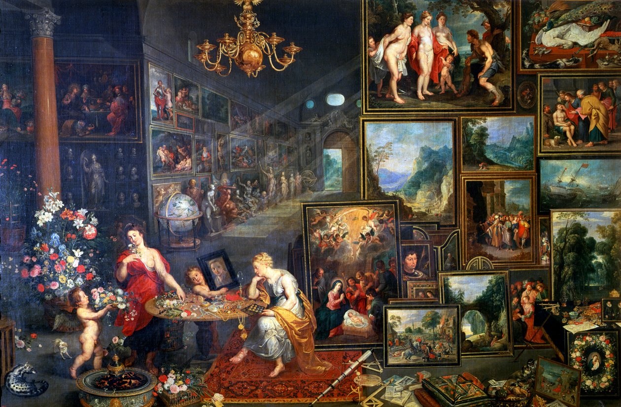 رمزية البصر والرائحة ، c1590-1625 بواسطة جان الأكبر بروغل