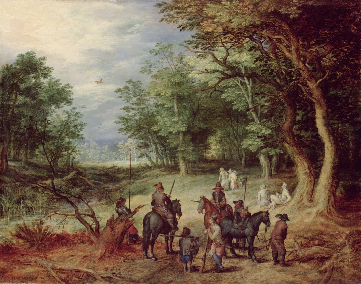 معسكر ميداني في المقاصة ، 1607 بواسطة جان الأكبر بروغل