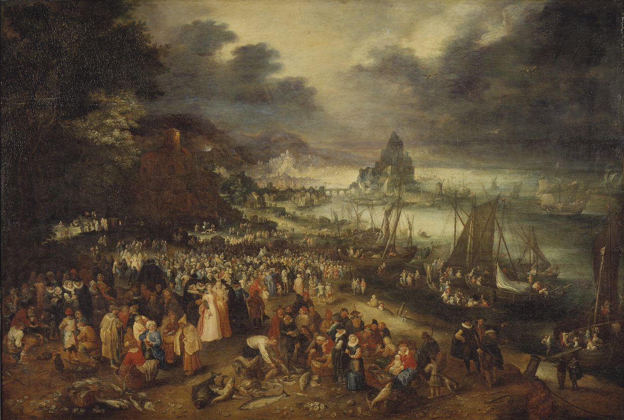 الكرازة بالمسيح من قارب - الكرازة بالمسيح من قارب ، بقلم Brueghel ، Jan ، الأكبر (Brueghel de Velours) (1568-1625). زيت على خشب بواسطة جان الأكبر بروغل