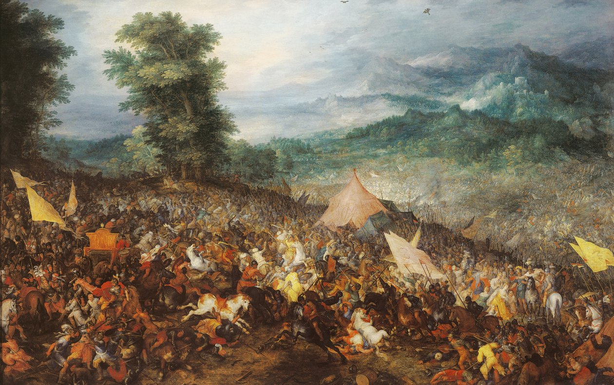 The Battle of Gaugamela بواسطة جان الأكبر بروغل