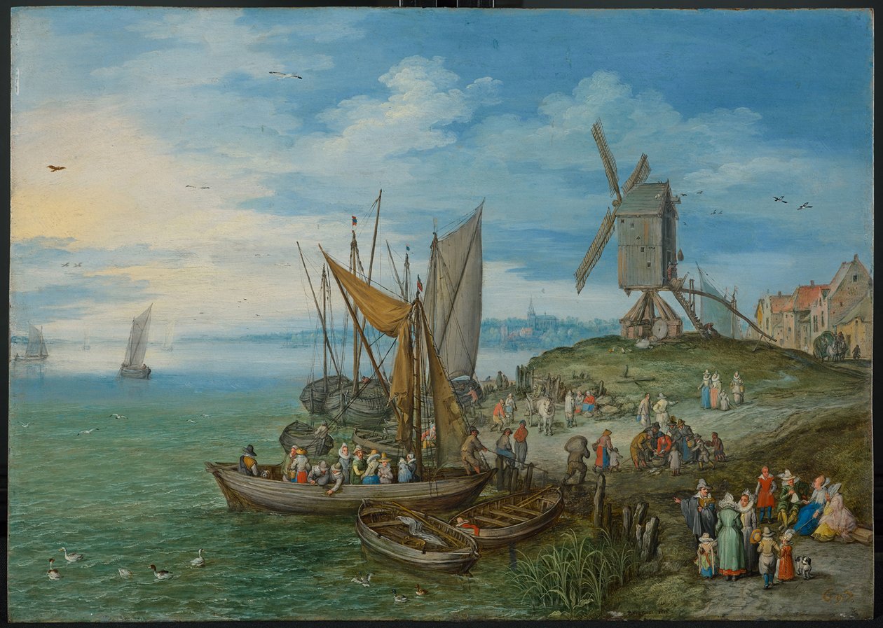 المطحنة عند الرصيف ، 1613 بواسطة جان الأكبر بروغل