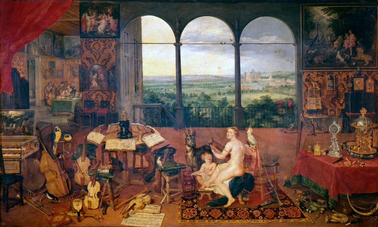 حاسة السمع ، 1618 بواسطة جان الأكبر بروغل